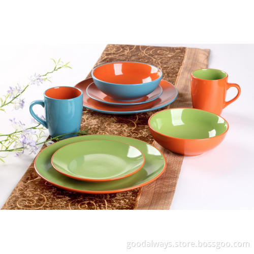 Stoneware 2-tone Color Dinner Set